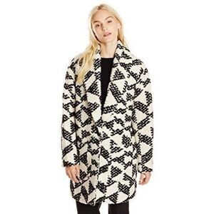 Scotch & Soda Geometric Wool Blend Cocoon Coat - Women’s Small